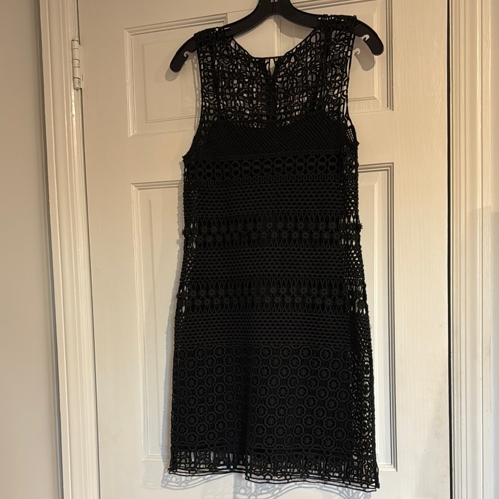 Mallandrino Elegant Black Lace Dress size 42 (runs small, see measurements!)